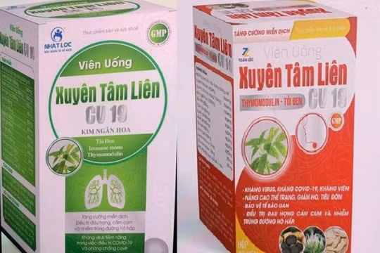 Thực phẩm bảo vệ sức khỏe viên uống Xuyên Tâm Liên giả mạo (Ảnh - Cục ATTP) 