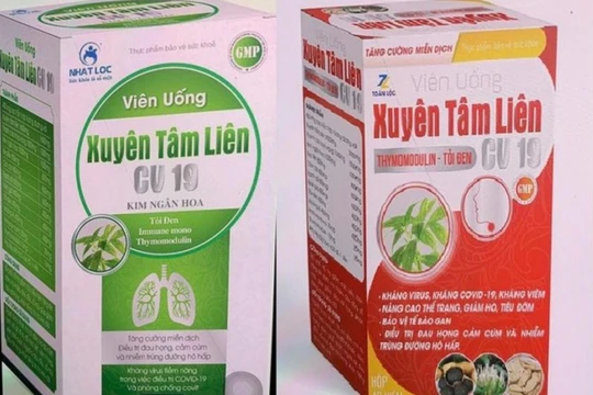 Thực phẩm bảo vệ sức khỏe viên uống Xuyên Tâm Liên giả mạo (Ảnh - Cục ATTP) 