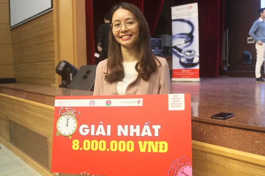 Chị Nguyễn Thị Ngọc Nga - bác sĩ nội trú Nhi ở Bệnh viện Nhi Trung ương (Ảnh - Minh Thuý) 