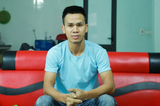 Anh Nguyễn Ngọc Mạnh - người đã dũng cảm cứu bé gái (Ảnh - Đinh Huy) 