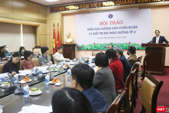 Hội thảo triển khai hướng dẫn chẩn đoán và điều trị đái tháo đường típ 2 (Ảnh: Minh Thuý) 
