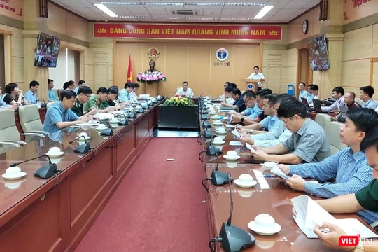 Toàn cảnh hội nghị trực tuyến tăng cường công tác phòng, chống dịch bệnh, công tác tiêm chủng và an toàn tiêm chủng do Bộ Y tế tổ chức (Ảnh: Minh Thúy) 