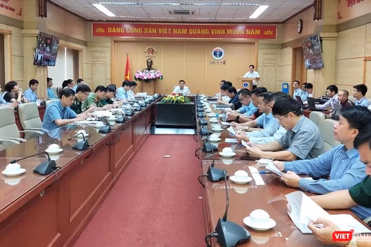 Toàn cảnh hội nghị trực tuyến tăng cường công tác phòng, chống dịch bệnh, công tác tiêm chủng và an toàn tiêm chủng do Bộ Y tế tổ chức (Ảnh: Minh Thúy) 