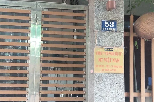 Số nhà 53, tổ 2, thị trấn Đông Anh là địa chỉ của Công ty TNHH Hai thành viên Lối sống mới (Ảnh: Minh Thúy)