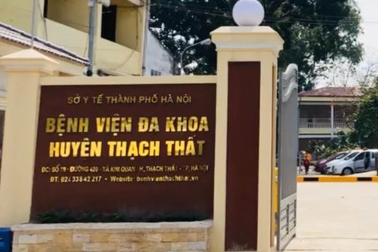 Bệnh viện Đa khoa huyện Thạch Thất (Ảnh: FB BVĐK huyện Thạch Thất) 