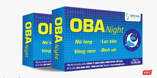 Thực phẩm bảo vệ sức khỏe OBA NIGHT (Ảnh chụp màn hình trên website). 