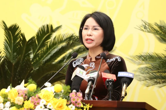 Bà Trần Thị Nhị Hà - Giám đốc Sở Y tế Hà Nội (Ảnh - HĐND TP. HN) 