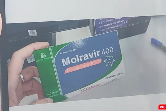 thuốc Molravir 400 chuẩn bị bán ra thị trường (Ảnh - Minh Thuý) 