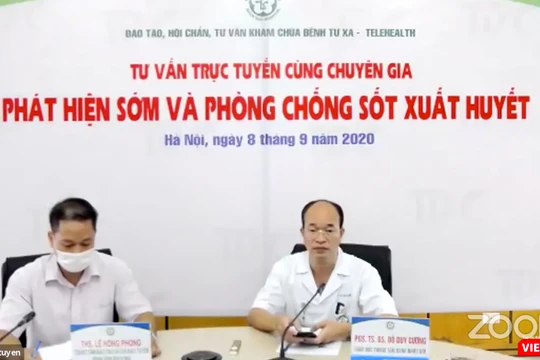 Bệnh viện Bạch Mai tổ chức tư vấn trực tuyến phát hiện sớm và phòng, chống sốt xuất huyết (Ảnh: Minh Thúy - nguồn: FB BV Bạch Mai) 