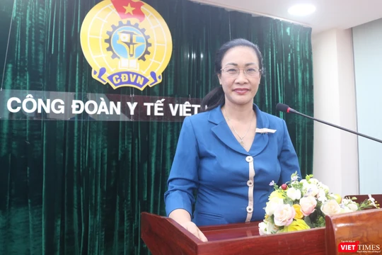 PGS.TS. Phạm Thanh Bình – Chủ tịch Công đoàn Y tế Việt Nam (Ảnh: Minh Thuý) 