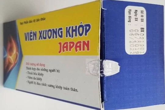 Thực phẩm bảo vệ sức khỏe viên xương khớp Japan (Ảnh - Cục ATTP)