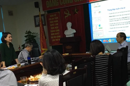 Hội thảo chuyển đổi số về lĩnh vực an toàn thực phẩm do Cục An toàn thực phẩm tổ chức (Ảnh: VFA) 