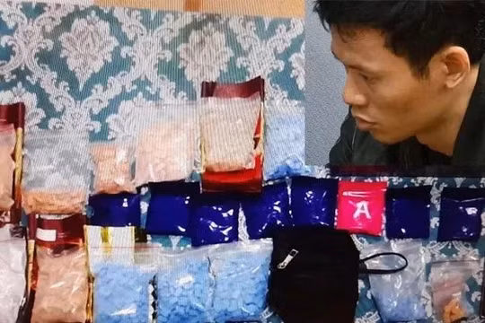 Đối tượng Quý cùng tang vật. (Ảnh: Trí Anh)