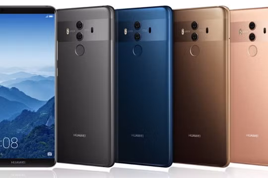 Hình ảnh những chiếc Mate 10 Pro với màu sắc khác nhau (ảnh: Business Insider)