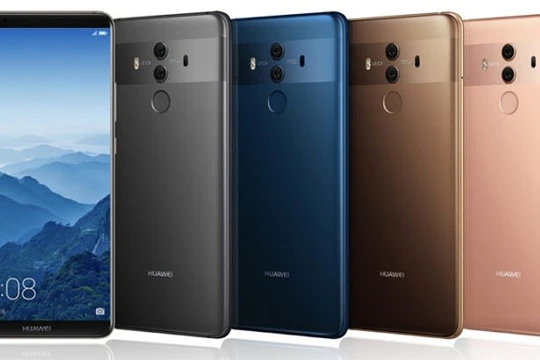 Hình ảnh những chiếc Mate 10 Pro với màu sắc khác nhau (ảnh: Business Insider)