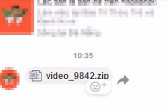 Chính vì tập tin được gửi đến từ một người bạn nên hầu hết người dùng đều thiếu cảnh giác, nhanh chóng tải về và mở ra xem tập tin này. Ảnh chụp màn hình.