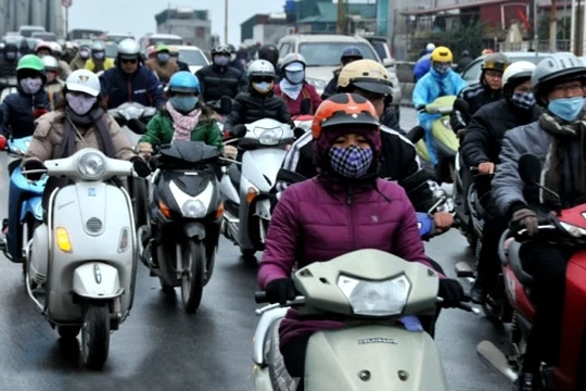 Khu vực Hà Nội nhiệt độ thấp nhất trong đợt rét này phổ biến 9-12 độ. Ảnh: TTKTTV