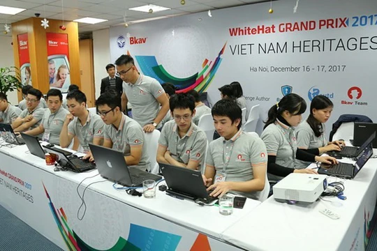 Lần đầu tiên Việt Nam đạt giải Nhất cuộc thi an ninh mạng toàn cầu. Ảnh: WhiteHat Grand Prix 2017