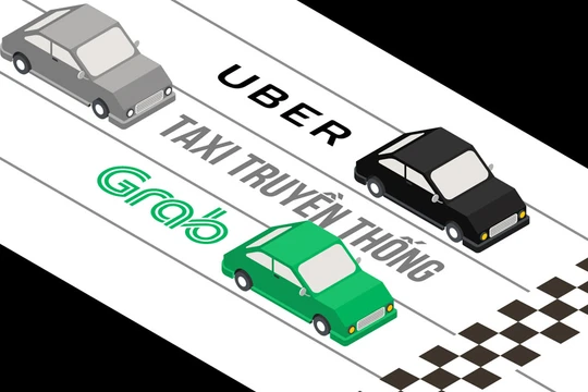 Cuộc đua giữa taxi công nghệ và taxi truyền thống. Ảnh minh hoạ: Zing