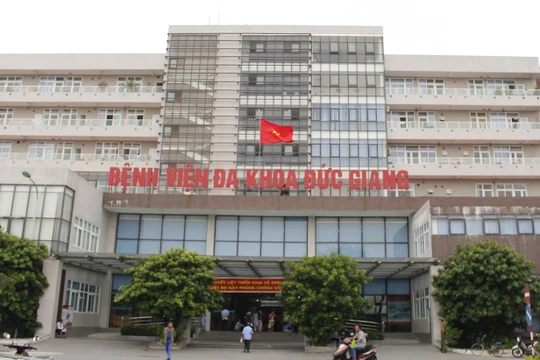 Bệnh viện Đa khoa Đức Giang (Hà Nội), nơi xảy ra vụ việc (Nguồn: Internet)