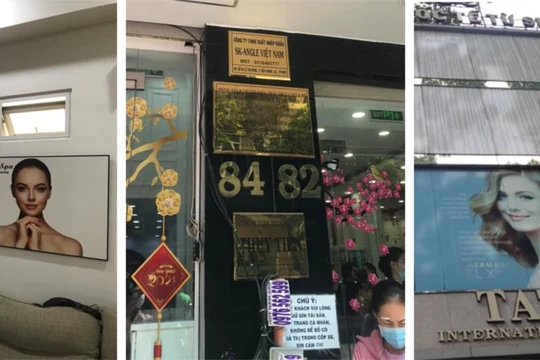 TP.HCM vừa phát hiện thêm 3 cơ sở vi phạm pháp luật trong hành nghề dịch vụ thẩm mỹ và chuyên khoa thẩm mỹ tại các địa bàn quận Bình Thạnh, quận 1 và quận 10 (Ảnh: SYT) 