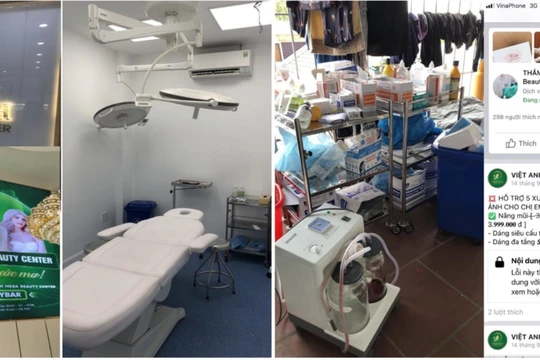 “Viet Anh Mega Beauty Center” là một cơ sở dịch vụ thẩm mỹ chăm sóc da mặt đã “lấn sân” sang phẫu thuật thẩm mỹ không phép ngay tại địa bàn quận 1 (Ảnh: SYT) 