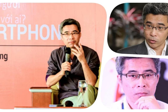 TS Đặng Hoàng Giang có những trao đổi tích cực và lời khuyên hữu ích. Ảnh: Hoà Bình ghép