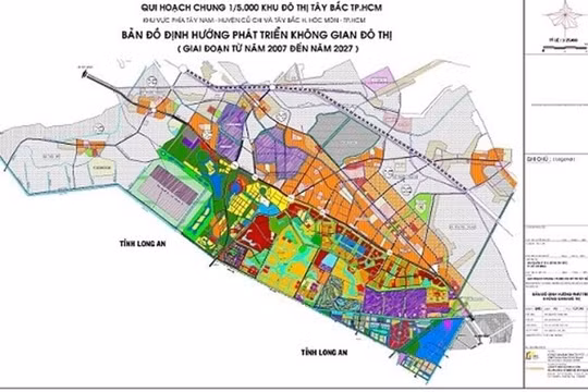 Bản đồ Khu đô thị Tây Bắc - Ảnh: Sở Quy hoạch Kiến trúc TP.HCM 