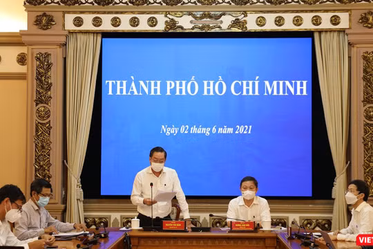 Đầu cầu TP.HCM tại cuộc họp với Phó Thủ tướng Vũ Đức Đam chiều 2/6 (Ảnh: Huyền Mai) 