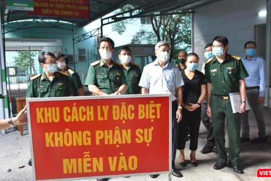 Khu vực cách ly tại Bệnh viện Quân y 175 (Ảnh: BVCC) 