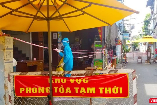Khu vực phong toả vì có bệnh nhân COVID-19 Ảnh CDC TP.HCM