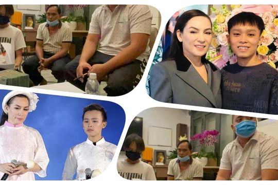 Hồ Văn Cường đã nhận đủ tiền cát xê đi hát từ quản lý của ca sĩ Phi Nhung. Ảnh: Hoà Bình ghép