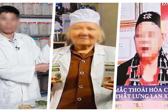 Rất cần có chế tài xử nghiêm các "thần y” trên mạng xã hội, tự xưng “nhà tôi 3 đời" dẫn đến nhiều bệnh nhân nguy kịch (Ảnh: Hoà Bình ghép)