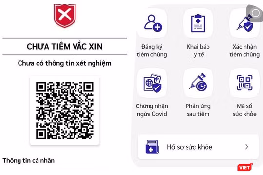 TP.HCM bắt đầu tiến hành cập nhật thông tin tiêm vaccine COVID-19 trên Hồ sơ sức khoẻ điện tử cho người dùng. Ảnh chụp màn hình