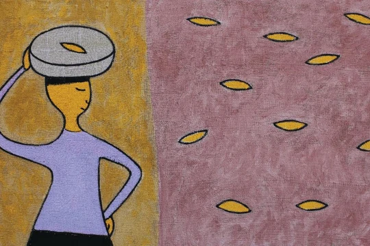 Tập thơ Ô Mai, Tranh sáng tác năm 2020 của hoạ sĩ Lê Thiết Cương (Ảnh: HSCC) 