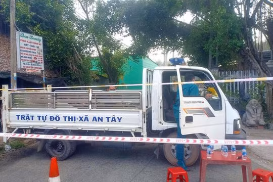 Khu nhà trọ bị phong toả vì liên quan đến 3 người nhập cảnh trái phép (Ảnh: BD) 