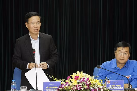 Ông Võ Văn Thưởng phát biểu tại buổi làm việc. Ảnh: Ban Tuyên giáo Trung ương.