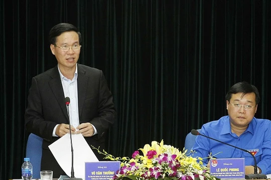 Ông Võ Văn Thưởng phát biểu tại buổi làm việc. Ảnh: Ban Tuyên giáo Trung ương.