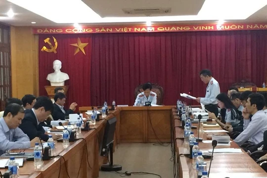 Toàn cảnh buổi làm việc sáng nay.