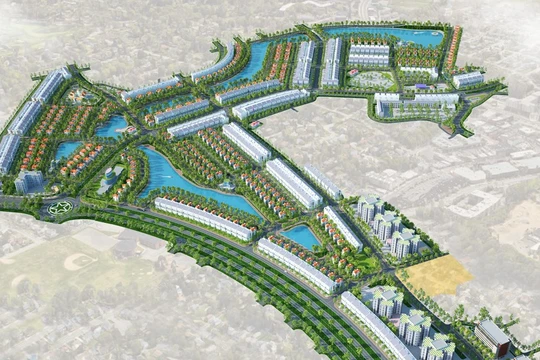 Phối cảnh dự án Khu đô thị Nam Minh Phương (Nguồn: Licogi 14)