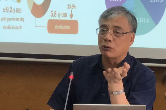 TS Trần Đình Thiên chia sẻ các cơ hội lớn cho Việt Nam hậu Covid-19 (Ảnh: Huy Bình)