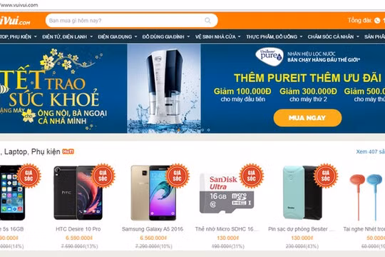 Trang thương mại điện tử vuivui.com từng bị MWG khai tử