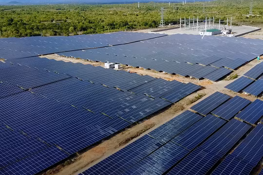 Nhà máy điện mặt trời Nhị Hạ tại Ninh Thuận (Nguồn: Bitexco)