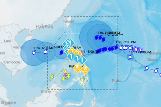 Dự báo bão của PAGASA (Philippines) về 2 cơn bão mới Goni và Atsani đang hình thành trên biển