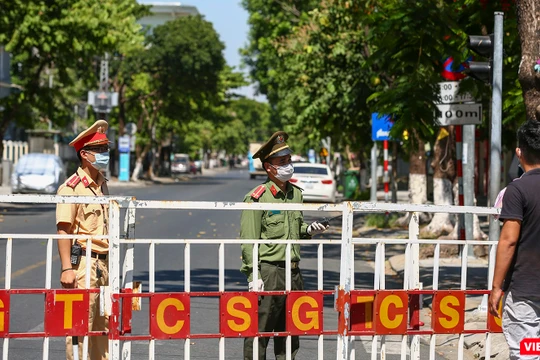 Một khu vực phong toả phục vụ phòng, chống dịch COVID-19.