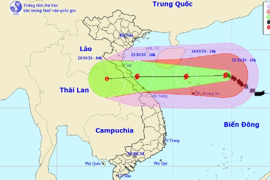 Dự báo hướng đi của bão số 8 trên biển Đông