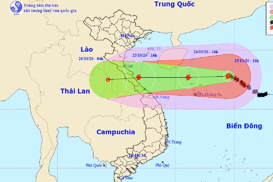 Dự báo hướng đi của bão số 8 trên biển Đông