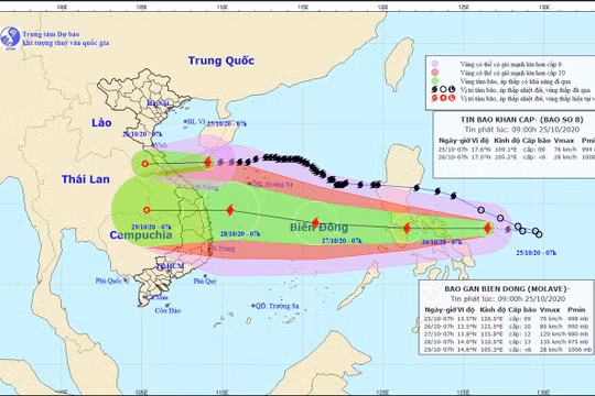 Miền Trung liên tiếp đón nhận những cơn bão mạnh