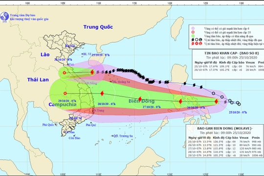 Miền Trung liên tiếp đón nhận những cơn bão mạnh