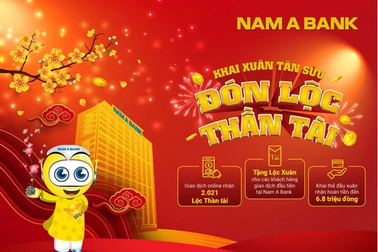 Nam A Bank tặn lộc xuân cho khách hàng giao dịch đầu năm